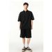 Men's Premium Sporty Polo Shirt & Shorts Set, Lightweight Breathable Fabric, Stand Collar With Striped Design For Casual Street Style_viptrois.com