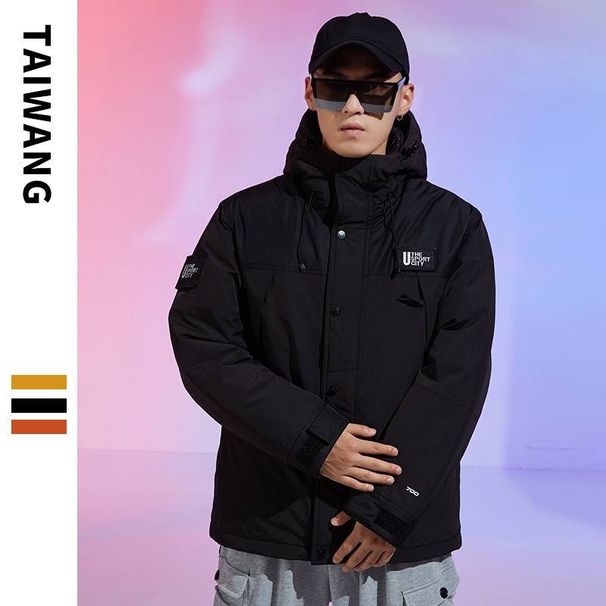 Unisex Streetwear Puffer Jacket -Winter Fashion Oversized Hooded Coat For Teens & Adults, Water-Resistant Nylon Shell_viptrois.com