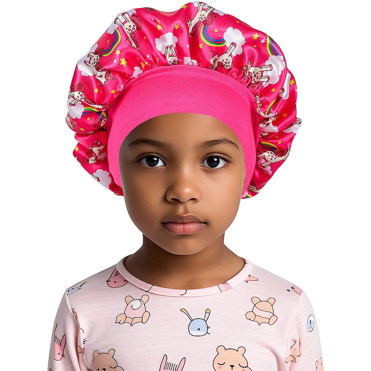 New Baby Sleeping Hat, Popular In Europe And America, Children's Cartoon Cute Unicorn Print Pullover Hat Round Hat_viptrois.com