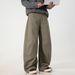 Men's Clothing Retro Pleated Structure Machete Overalls Men's Autumn New Silhouette Trendy Casual Pants Loose Straight Long Pants_viptrois.com
