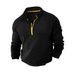 Spring And Autumn New Men's T Shirt Sweater Casual Sports Colorblock Long Sleeve Turtleneck Half Zipper Top_viptrois.com