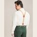 Men's Clothing Long Sleeved Ivory Washed Denim Shirt Button Decoration Pure Cotton Retro Slim Denim Shirts_viptrois.com
