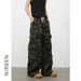 Men's Camo Cargo Jeans Vintage Workwear Style Baggy Straight Leg Denim Pants Multiple Pockets Streetwear_viptrois.com