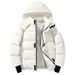 Unisex Water-Resistant Puffer Jacket – Oversized Winter Coat With Hood (Black/Deep Gray/Light Blue/Cream)_viptrois.com