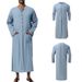 Men's Clothing New Men's Loose Stand Up Collar Long Sleeved Robe_viptrois.com