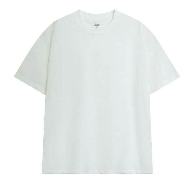Men's Clothing 240g Heavyweight Pure Cotton Solid Color Short Sleeved T Shirt Men's Trendy Brand Basic Loose Drop Shoulder Top Short Sleeve Wholesale_viptrois.com