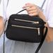 Multi-layer One-shoulder Shoulder Shoulder Shoulder Bag Women's Casual Waterproof Nylon Shoulder Bag Cross-over Small Square Bag_viptrois.com