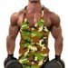 2024 Men's U-neck Sleeveless Outdoor Sports And Fitness Top Camouflage Vest Men's Clothing_viptrois.com