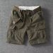 Men's Clothing Fashionable Military Green Cotton Work Shorts Summer Loose Multi Pocket Casual Shorts_viptrois.com