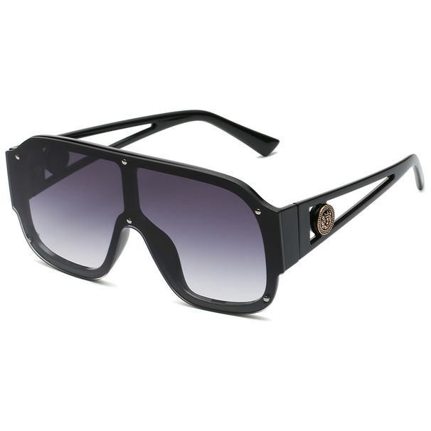 Men's Sunglasses Retro Oversized Integrated Sunglasses For Men, High End Women's Large Frame, Fashionable Beauty Head Cross Border Sunglasses_viptrois.com