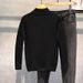 Men's Clothing Autumn New Knitted Cardigan Fashion Trend Pure Color Simple High End Versatile Lazy Style Handsome Tops For Men_viptrois.com