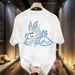 2025 New Cartoon Cotton Short-sleeved Versatile Creative Casual Printing T-shirt Men's Trendy Round Neck Top Ins_viptrois.com