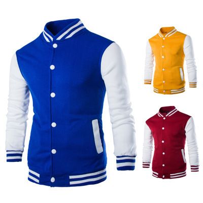 Men's Clothing Jacket European Size Men's Clothing Hot Sale Men's Stand Collar Baseball Shirt Jacket W868_viptrois.com