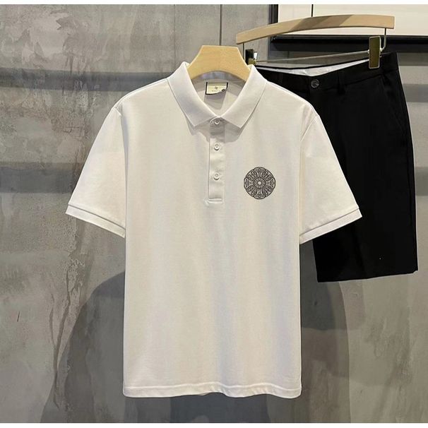 Men's Short Sleeved POLO Shirt Trendy Brand Business Lapel New Summer Style Men's T-Shirt_viptrois.com