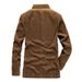 1 58179 Spring And Autumn New Corduroy Suit Retro Casual Notched Lapel Jacket Men's Solid Color Blazer_viptrois.com