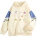 American Style Color Block Loose Niche Star Cute Cartoon Pullover Outerwear Cool Top Sweatshirt_viptrois.com