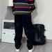 Men's Streetwear Drawstring Jeans – Relaxed Fit Hip-Hop Trousers With Urban Edge_viptrois.com