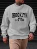 Men's Loose Casual Fashionable New York Letter Pattern Printed Round Neck Long Sleeved Pullover Hoodie For Autumn And Winter_viptrois.com