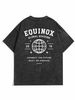 Men's Clothing Heavy Washed Cotton Short Sleeved T Shirt Casual Trend Unisex Summer Ins Black Round Neck Top Trendy Versatile Half Sleeve_viptrois.com