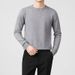 Loose Solid Color Pullover Long Sleeved Sweater Men's Base Shirt Round Neck Inner Knit Sweater_viptrois.com
