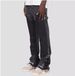 Men's Clothing Fashion Versatile Men's Denim Workwear Elastic Patch Laminated Flared Denim Straight Trousers_viptrois.com