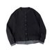 Retro Checkered Patchwork Sweater, Loose Casual Long Sleeved Cardigan, Knitted Sweater Jacket_viptrois.com