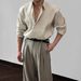 Men's Clothing Spring And Autumn Long Sleeved Shirt For Men Fashion Business Shirt Vertical Striped Texture Solid Color Light Mature Loose Ironing Top_viptrois.com