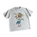 Oversized Military Print T-Shirt Heavyweight Pure Cotton Y2K Style Loose Short Sleeved Top for Men And Women_viptrois.com