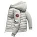 Urban Tech Hooded Jacket For Men & Women - Lightweight Winter Coat With Contrast Paneling, Water-Resistant Polyester (White, Black)_viptrois.com