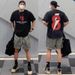New Cotton American High Street Trendy Short-sleeved Top Summer Loose Hip-hop Casual Couple T-shirt_viptrois.com
