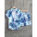 Men's Printed Resort Shirt & Shorts Set - Lightweight Summer Casual Outfit With Open Front_viptrois.com