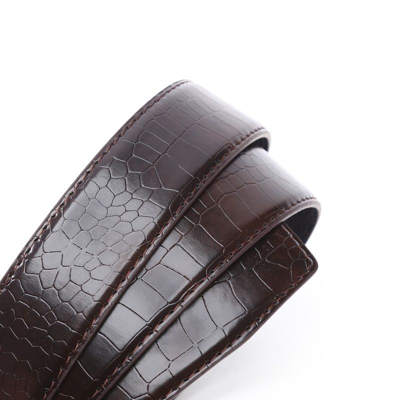 Men's belt fish print inside wear toothless belt fashion casual belt_viptrois.com