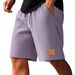 Men's Clothing Waffle Knit Shorts 5-Inch Inseam Casual Lounge Athletic Breathable Quick-Dry Flat Front Drawstring_viptrois.com