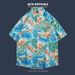 Men's Clothing Short Sleeved Floral Shirt Retro Trendy Handsome Shirt_viptrois.com
