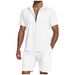 Men's Clothing Suit Short Sleeve Lapel Shirt Men_viptrois.com