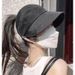 Peaked Cap Summer Ruth Can Hang The Same Mask Quick-drying Bulu Ponytail Sun Protection Hat Thin Semi-empty Top Sun Hat_viptrois.com