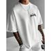 Men's Clothing Men's Spring 230G 100% Cotton T Shirt, Trendy Brand, Star Print, Small Pattern, Casual Trendy T Shirt_viptrois.com