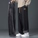 Men's Clothing Plus Velvet Straight Pants Autumn And Winter Warm Thickened One Piece Velvet Sweatpants Loose Sports Casual Trousers_viptrois.com