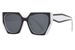Two Circles New Fashion Color Matching Large Frame Square Sunglasses Internet Celebrity Same Style Street Shooting Men's Sunglasses_viptrois.com