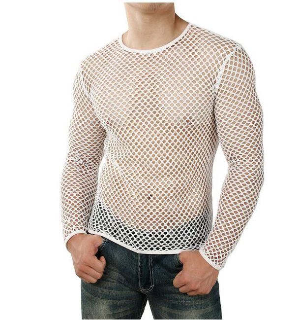 2025 New Men's Sexy Mesh Top - Short Sleeve (Long Sleeve, Sleeveless)_viptrois.com