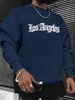 Men's Loose Casual Fashion Los Angeles Letter Pattern Printed Round Neck Long Sleeved Sweatshirt For Autumn And Winter_viptrois.com