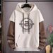 2025 New Trend Hooded Sweater Men's Spring And Autumn Trendy Brand Fake Two-piece Splicing Jacket Casual Top_viptrois.com