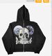 Streetwear Hoodie Zipper Sweatshirt Fairy Tale Trash Pullover Oversized Skull Bear Gothic Jacket Top_viptrois.com