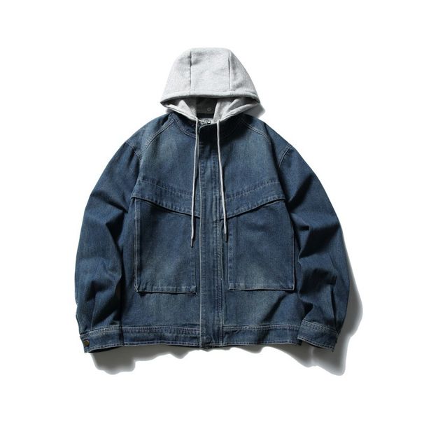 Yidao Vintage 2025 Spring New Large Off Hat Denim Jacket With Three Dimensional Pocket Coat For Men_viptrois.com