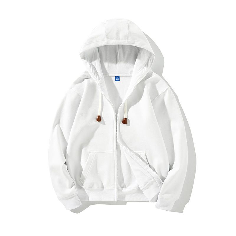 Pure Pure 430g Ultra Soft Velvet Regular Shoulder Solid Color Winter Fleece-Lined Hooded Cardigan Men's Zipper Sweatshirt Class_viptrois.com