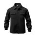 Men's Clothing Fleece Lined Turn-Down Collar Multi-Pocket Single-Breasted Casual Jacket - Slim Fit Lightweight Warm Stylish Outerwear Urban Commute_viptrois.com