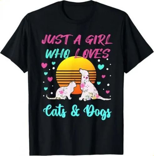 T-shirtjust A Girl Who Loves Cats And Dogs 2026 T-shirt For Women_viptrois.com