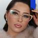 Women's Glasses Triangular Cat Eye Metal Glasses Frame New Anti Blue Light Flat Glasses Can Be Matched With Myopia Glasses Frame_viptrois.com