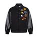 National Trend Brand American High Street Cartoon Towel Embroidery Baseball Leather Sleeve Jacket Unisex Spring Couple_viptrois.com