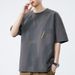 Short Sleeve T-Shirt For Men Summer New Retro Steel Print Fashion Printed Base Shirt Trendy Men's Loose Top Tee_viptrois.com